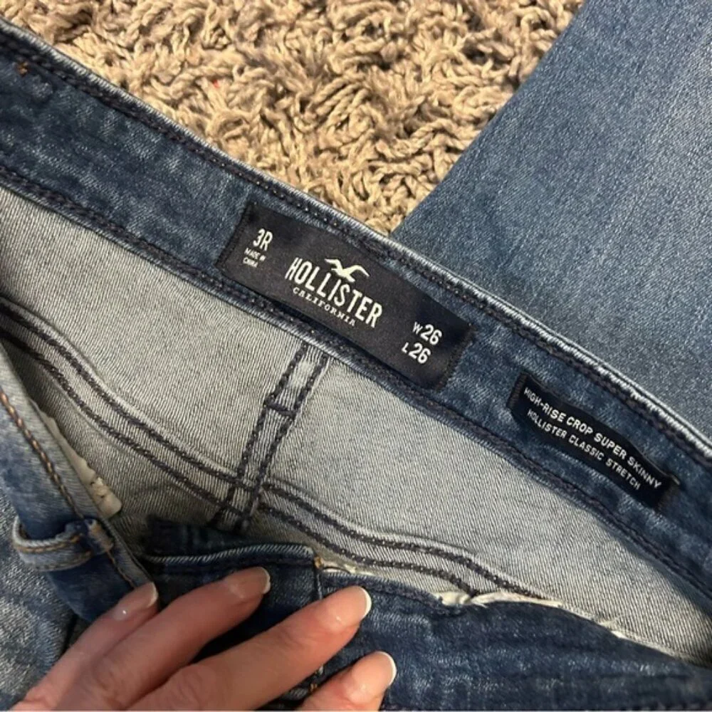 Hollister High-Rise Crop Super Skinny Hollister Classic Stretch Jeans (c) - Picture 5 of 5